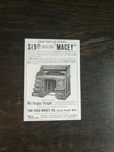 Vintage 1899 macey roll - macey, top