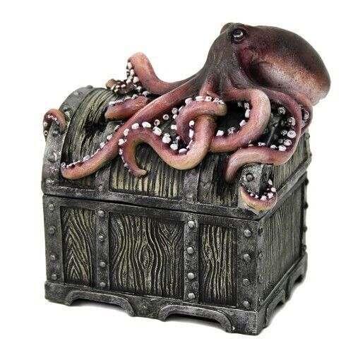 Pirate chest with - with, octopus