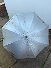 Large Vintage Bridgestone Motorsport Collectable Sports Silver Umbrella Weather