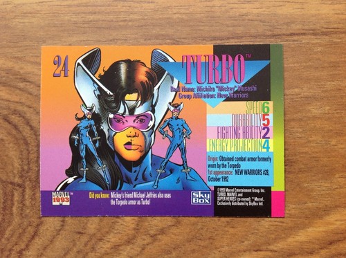 Turbo 1993 marvel universe - marvel,