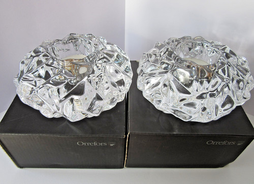 Pair unused orrefors carat - pair,