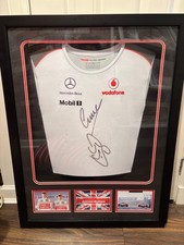 Lewis Hamilton & Jenson Button Signed Shirt Autographed Display & Certificate