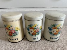 Vintage french storage tins - vintage,