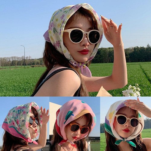 Women fashion flower scarf - fashion,