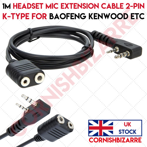 Wouxun uv9p headset - 1m,