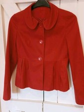 Topshop Ladies Dark Coral Short Length cotton Trench/Coat/Mac/⭐ size 10⭐