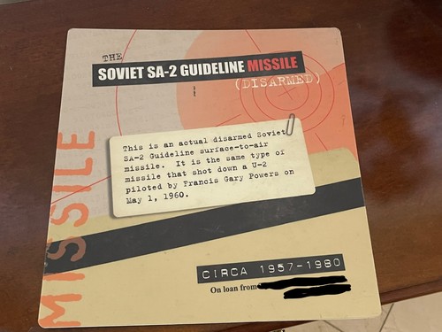 Soviet sa2 guideline missile - sa2,