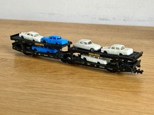 Lima N Gauge 320792 Articulated Car Carrier Wagon with Cars (One Replaced Car)