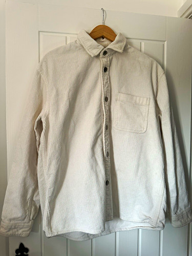 Zara white cotton corduroy - white,