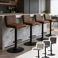 Set of 1/2/4 Suede Bar Stools