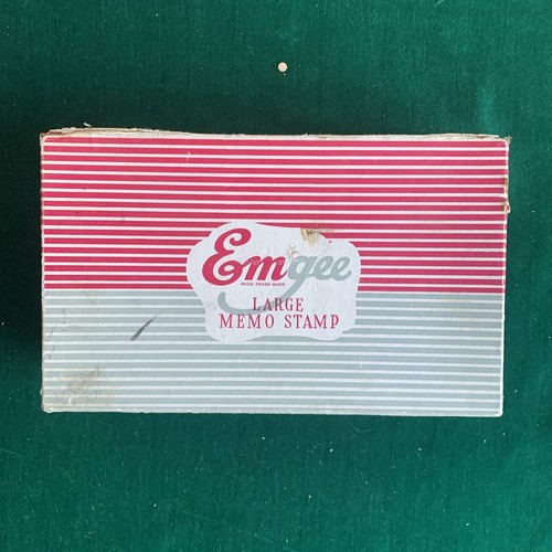 Vintage emgee large memo stamp - memo,