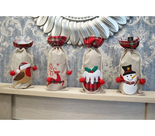 4pcs christmas wine gift - christmas,