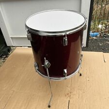 Free P&P. 16”  Floor Tom Drum. Wine Finish. 16x15”.