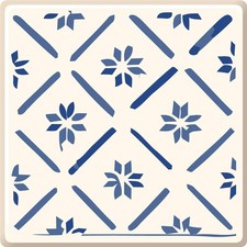 Spanish Portuguese Azulejo Style Peel and Stick Backsplash Tile Stickers Set ...