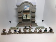 Vintage Avon Perpetual Teddy Bear Calendar - Shelf Teddy Bears Complete (READ)