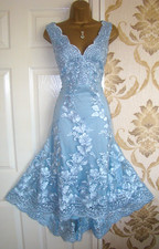 QUIZ SKY BLUE EMBROIDERED
