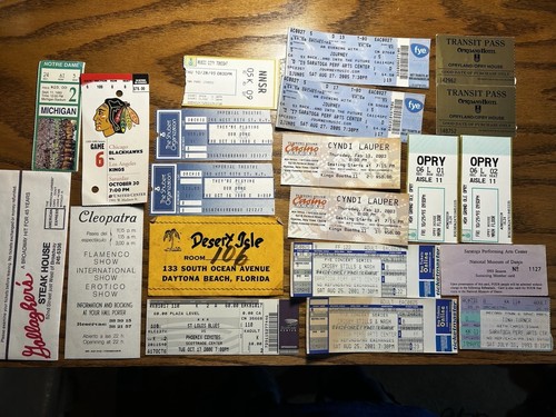 Vintage concert tickets - tickets, stub
