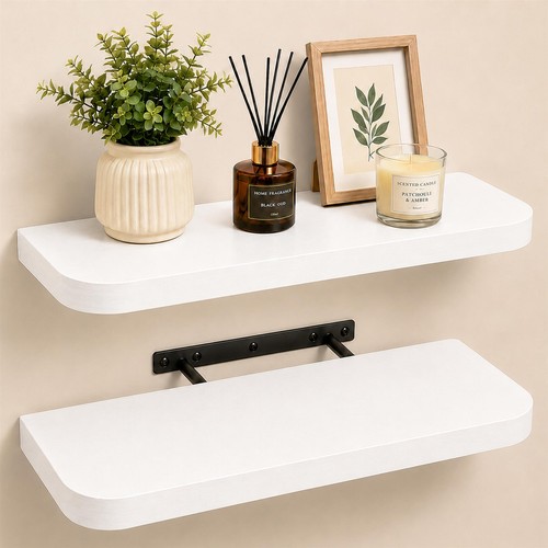60cm floating shelf oak white - floating,