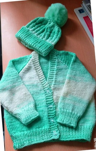 Lovely hand knitted - hand, baby