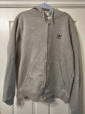 Adidas Original Trefoil Full Zip Hoodie Grey