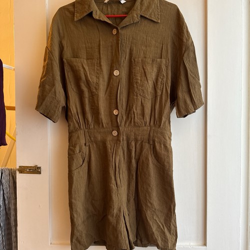 Zara khaki playsuit - playsuit, small