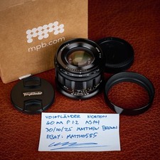 Voigtländer Nokton 40mm F1.2 Aspherical Prime Lens With Hood & Caps 