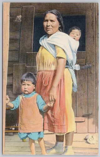 Cherokee indian woman and baby - cherokee,