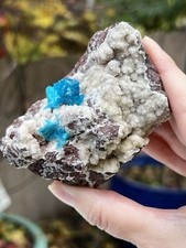 Cavansite Flower on Heulandite