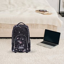 Trolley Backpack, Ideal Hand Luggage Backpack with Wheels for Short Travel Grey