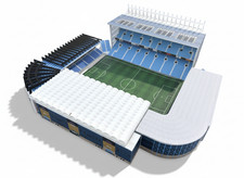 Maine Road Stadium, City of Manchester. 3D model to build at home. Made in UK