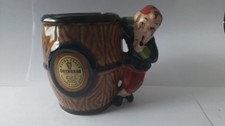 Vintage Guinness Mug Ornament Leprechaun Handle Keg Design Extra Stout Label.