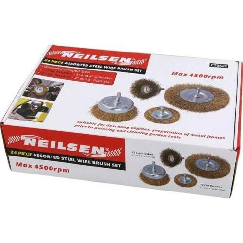 Neilsen steel wire brush set - steel,