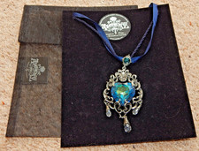 Alchemy Gothic Princess Eugenie's Blue Heart Diamond Necklace P531