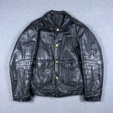 VTG Chicago Police Leather Jacket Motorcycle Biker Officer Patrol