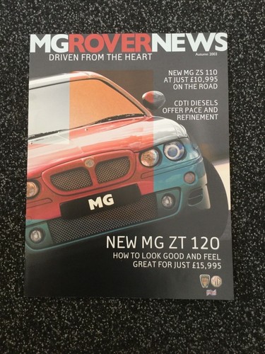Rover news autumn 2003 - mg, uk