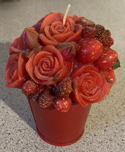 Vintage red flower - and, berry