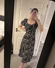 Daisy print black summer - daisy, on