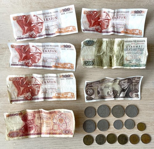 Vintage greek drachma - vintage,