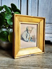 Early 19th C. Miniature Portrait Study Of An Old Man, Watercolour Painting 