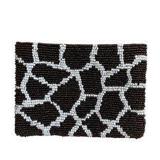 Beaded giraffe print coin - beaded,