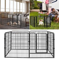 Heavy Duty Cozy Pet Puppy Playpen 60/80 cm High 6 Panel Run Crate Pen Dog Cage