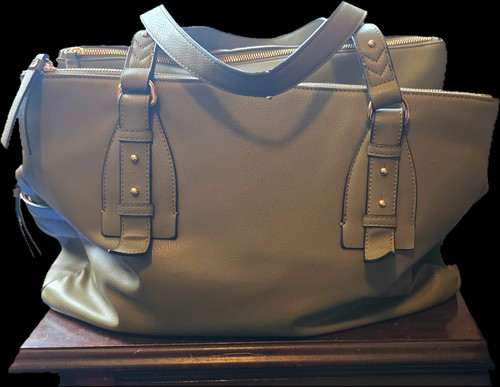Olive satchel top - olive, handle