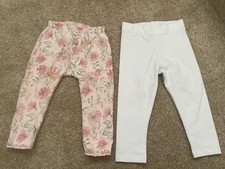 baby girl leggings 12-18 months NEXT White Floral 