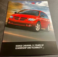 2000s Dodge Caravan - Vintage Original 2-Page Dealer Sales Brochure - CLEAN *