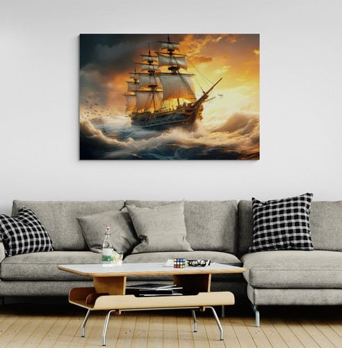 Sail ship seascape canvas - ship,