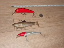 Fishing Lures x 3 Large: Pike, Muskie, Murray Cod-Fishing Lures Joblot