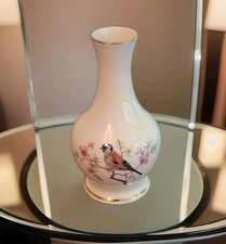 Vintage Palissy Small Porcelain Chaffinch Bird Bud Vase Made In England