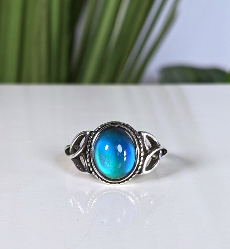 925 sterling silver mood ring - 925,
