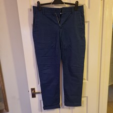Gant Trousers Chinos Pants Straight Dark Blue Mens W32 L33