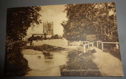 Charminster church postcard - charminster,